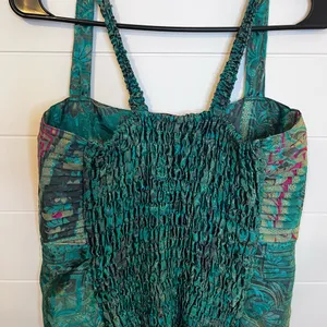 Elegant Teal and Purple Mini Dress Made In India Swami Gear Size L/XL Boho thumbnail 10