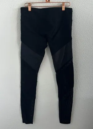 Alo Moto Style Active Legging Mesh Detailing Black Small thumbnail 2