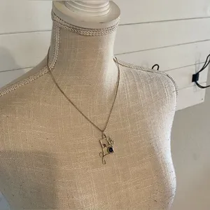 Fashion Square window Charm Necklace Silver thumbnail 4