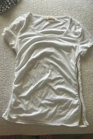 Michael Kors Side Zipper Ruched Tee thumbnail 1