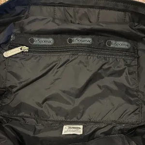 LeSportsac Black Shiny Double Strap Overnight Bag thumbnail 5