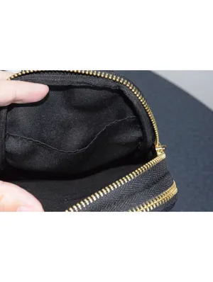 Nanette Lepore Black Pebbled Sling Crossbody Bag Striped Adjustable Strap thumbnail 4