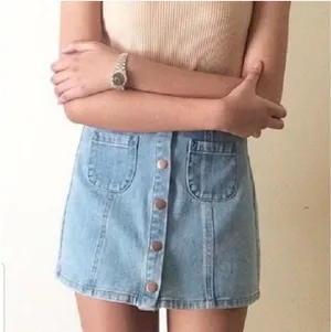 Brandy Melville Denim Button Mini Skirt thumbnail 8