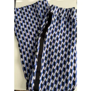 Maeve Anthropologie Geometric Print Flare Disco Ponte Knit Blue Pants, Women's M thumbnail 8
