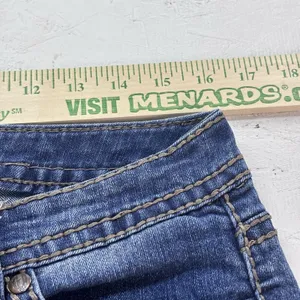 Nine West Jeans Womens 10/30 Bling Embroidered Rhinestone Capri Pants Blue Denim thumbnail 7