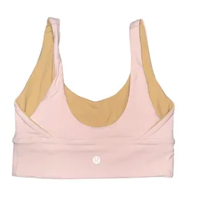 Lululemon Align Reversible Bra Women 4 Pink Yellow Excellent‎ LW2CYOS V-Neck thumbnail 2