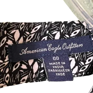 American Eagle Dress Women's 00 Black Halter Fit & Flare Sundress Pockets Summer thumbnail 4