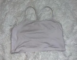 Aerie Offline White Razor Back Cropped Tank size Large thumbnail 3