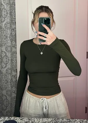 White Fox Green Long Sleeve Top thumbnail 1