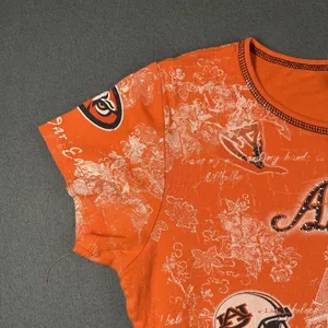 Vtg Auburn Tigers Shirt Womens Large NCAA College Football University '56 Spirit thumbnail 3
