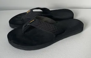 Teva Mush II Flip-Flop Sandals Shoes Black Supportive Comfort Women's Size 7 thumbnail 1