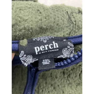 Perch by Blu Pepper Womens 2XL Green Sherpa Fleece Zip Up Hoodie Jacket‎ thumbnail 7