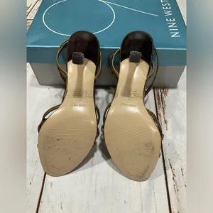 NINE WEST GOLD HEELED‎ SANDALS thumbnail 4