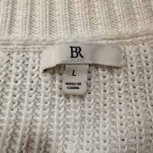 Banana Republic Cream White Oversized Chunky Knit V-Neck Sweater 100% Cotton Lrg thumbnail 10