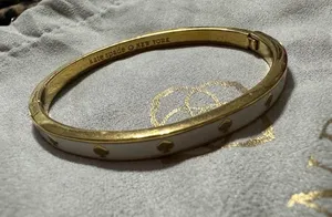 Kate Spade New York "Spot The Spade" Enamel Hinged Bangle thumbnail 1