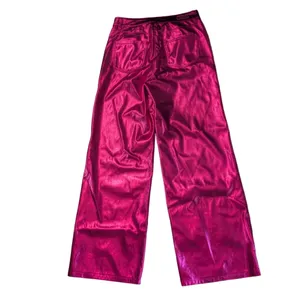 Blank Nyc Faux Leather The Franklin Pink Metallic Pants Size 29 thumbnail 3