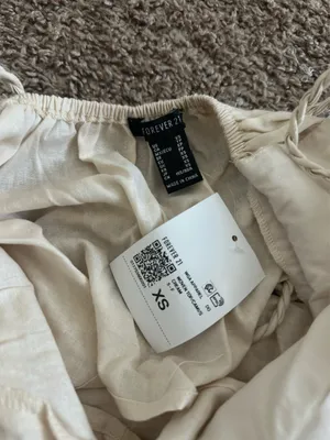 Forever 21 linen beige top braided straps thumbnail 3