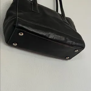 Coach Hampton Madeline Black Leather Satchel Bag Y2K Vintage Carryall Purse thumbnail 6