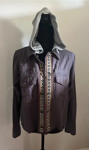 Free People Women’s Weekend Wonderer Gray Hoodie Jacket Size S Oversized thumbnail 1