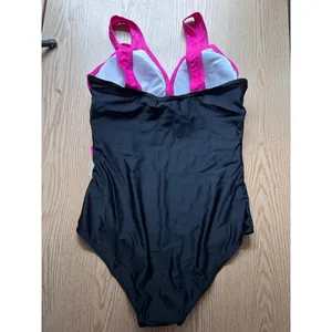 B45 New Women AMI 1pc Black Pink Swimsuit size Medium/Large thumbnail 3