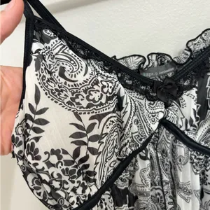 Apt 9 Intimates Y2K Whimsigoth Paisley Babydoll Split Front Cami Tank - Size L thumbnail 8