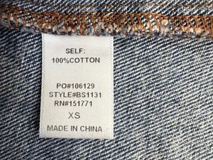 Le Lis Collection Denim Mini Skirt XS Blue Wash Cotton Y2K Casual thumbnail 10