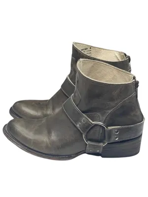 FREEBIRD by Steven aso Free People 𖤐 Santiago Distressed Leather Booties Boots 𖤐 Taupe thumbnail 8