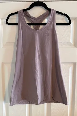 Light Purple Lululemon Racerback Full Length Tank‎ Top Size 10 thumbnail 1