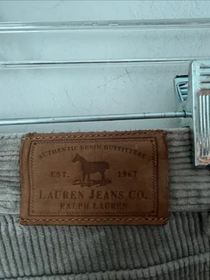 Lauren Jeans Co Ralph Lauren Green Corduroy Women’s Pants, size 12 🔴 thumbnail 4