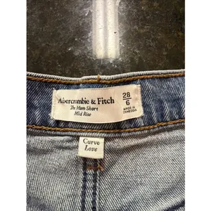 Abercrombie And Fitch Denim Shorts 28/6 Curve Love The Mom Short Mid Rise Jeans thumbnail 2