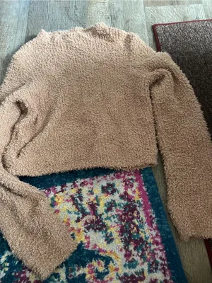 Aerie Cozy Fuzzy Cropped Sweater - Taupe thumbnail 2