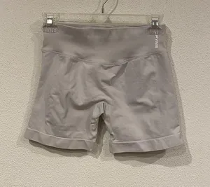 DFYNE Shorts Womens Medium Gray Biker High Rise Knit Elastic Waist Gym Workout thumbnail 1