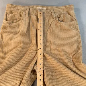 Levis Premium Ribcage Straight Ankle Corduroy Pants Tan Beige Womens 31 thumbnail 4