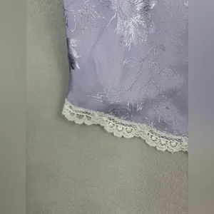 Sensors M Maxi Lace Trim Slip Gown Lavender Floral Chemise thumbnail 5