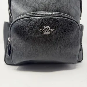 Coach Court Signature Canvas Pebble Leather Backpack Black Women One Size thumbnail 13