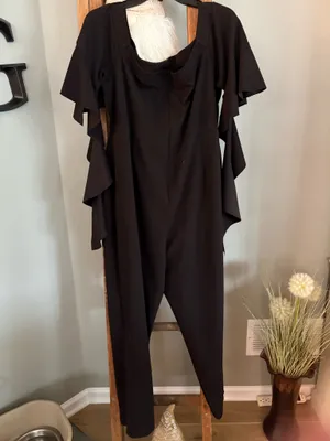 Asos size 18 black off the shoulder jumpsuit thumbnail 5