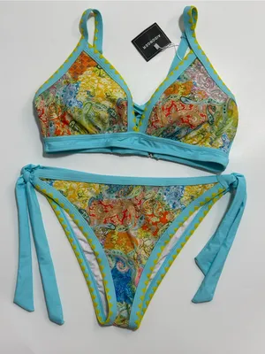 AIDENCOVER Turquoise Paisley Tie thumbnail 1