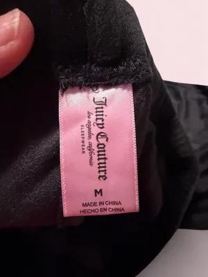 Juicy Couture Black Velour Rhinestone Logo Track Set thumbnail 6