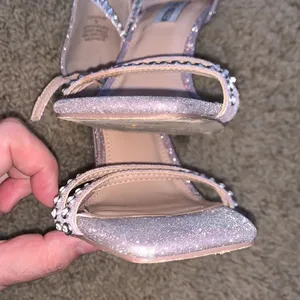 Steve Madden Collette Blush Glitter Rhinestone Strappy Stiletto Size 7 thumbnail 12