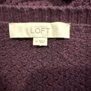 Ann Taylor Loft Women’s Purple Knit Sweater Size M thumbnail 4