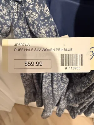 She + Sky Navy Blue ditsy Floral Puff-Sleeve Mini Dress thumbnail 4