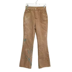 PacSun‎ High Rise Bootcut Jeans Tan Brown Teal Tie Dye Button Fly Womens 27 thumbnail 10