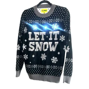 Tipsy Elves Let It Snow Light Up Ugly Christmas Sweater S Holiday LED thumbnail 4