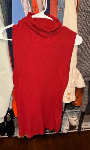 White House Black Market Sweater Vest Sleeveless Turtleneck thumbnail 1