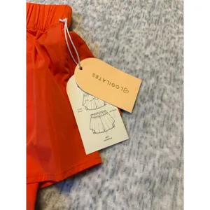 Logilates Women Orange Athletic ruffle Running Tennis‎ Shorts Size S NWT thumbnail 2