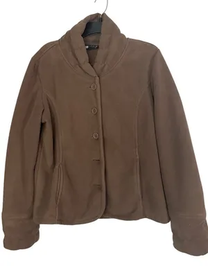 Carole Little Sweater Jacket Women’s M Brown Button Front Fall Layering cozy thumbnail 1