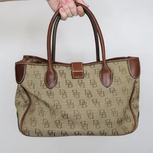 Vintage 90s Dooney & Bourke Signature Small Double Handle Tote thumbnail 5