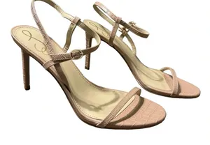 💞 Sam Edelman Doran Heeled Sandals‎ 👠 Blush Pink Strappy Size 9 Elegance ✨ thumbnail 1
