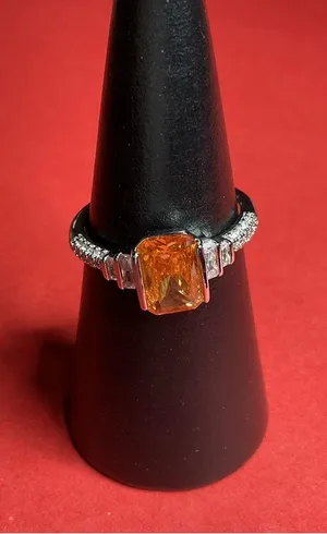 Bomb Party RBP8417 “Sparkle With Me” Lab Created Topaz on Rhodium Sz 10 Ring NWT thumbnail 1