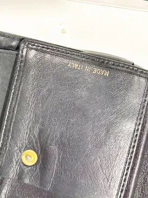 PRADA BLACK Quilted NYLON & Leather WALLET Snap Closure Made in Italy thumbnail 5